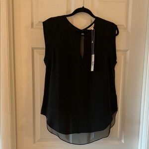 Rebecca Taylor silk Elegant Black Sleeveless Top